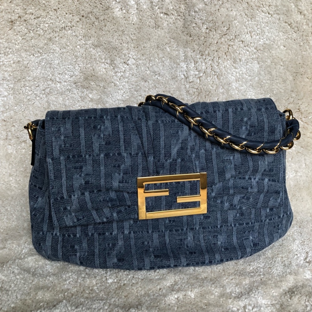 Brand new with cards - Fendi Denim baguette